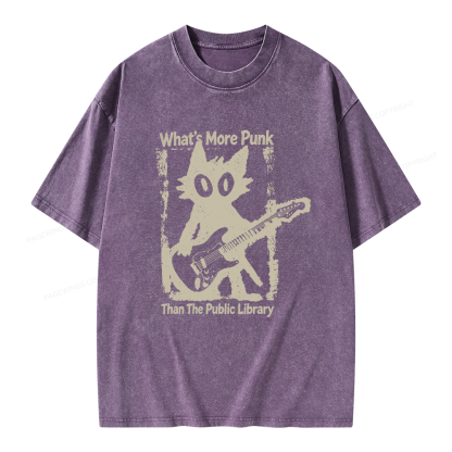 Pagewings What’s More Punk Than The Public Library Unisex Washed T-shirt