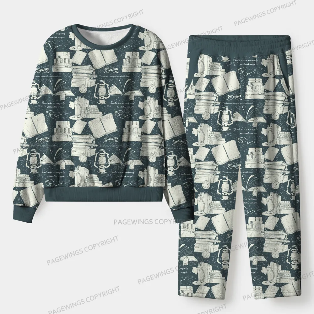 Pagewings Books Are A Uniquely Portable Magic Unisex Flannel Pajama Set