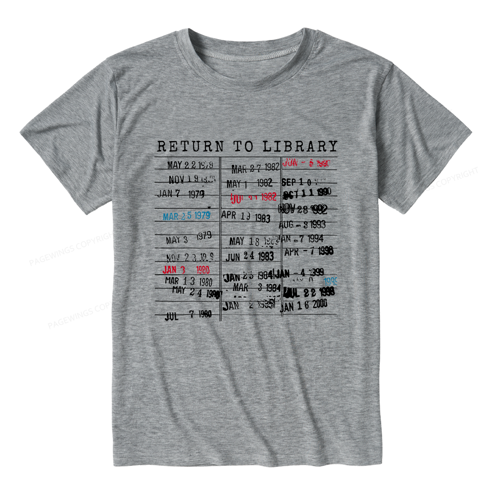 Pagewing Return To Library Unisex Heather T-Shirt