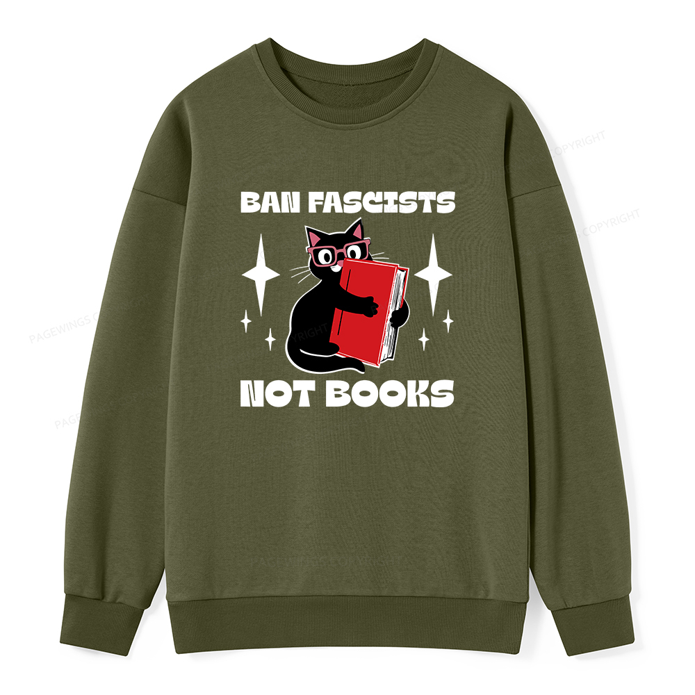Pagewings Ban Fascists Not Books Unisex Classic Sweatshirt
