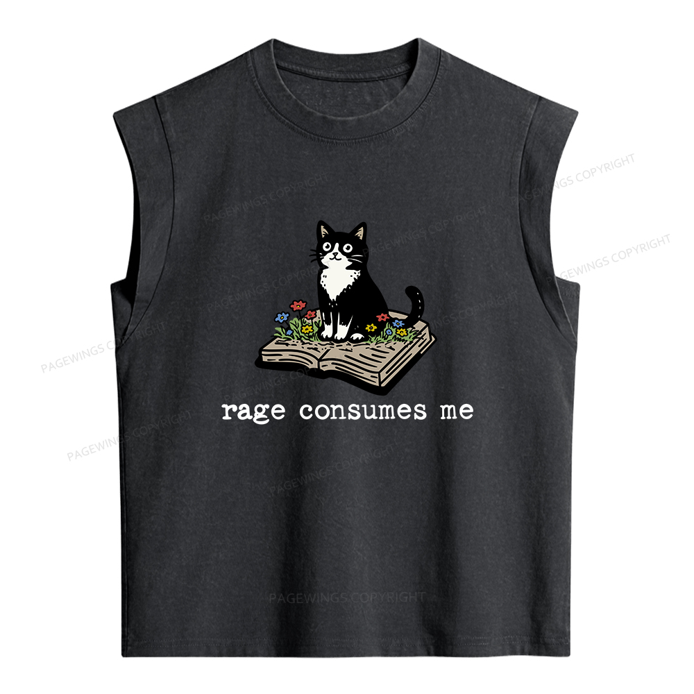 Pagewings Rage Consumes Me Women's Washed Tank Top