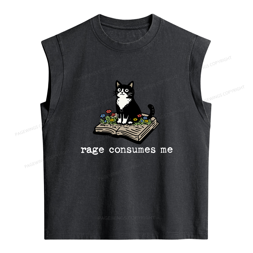 Pagewings Rage Consumes Me Women's Washed Tank Top