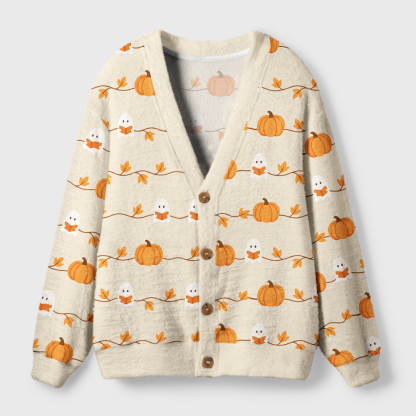 Pagewings Ghosts Love Reading Light Knit Unisex Cardigan Sweaters