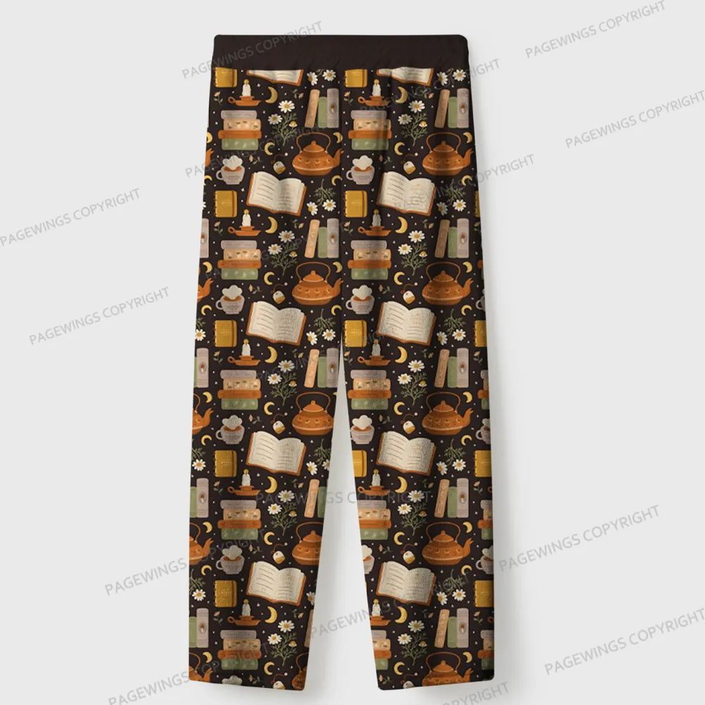 Pagewings Cozy Reading Unisex Flannel Pajama Set