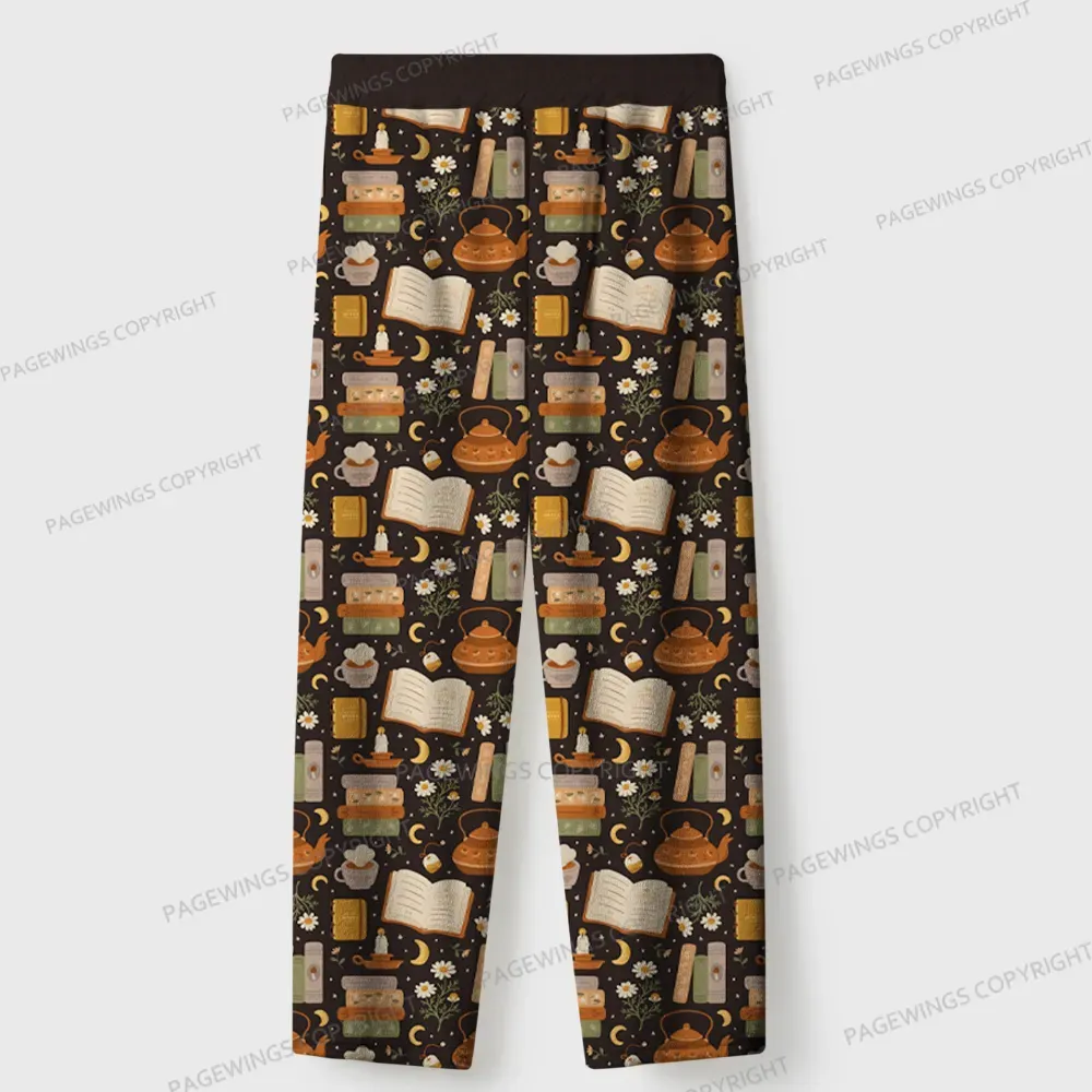 Pagewings Cozy Reading Unisex Flannel Pajama Set