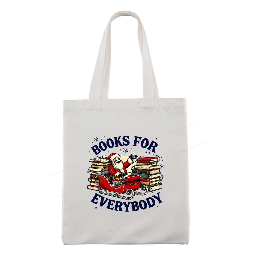 Pagewings Christmas Santa Book Lover Tote Bag