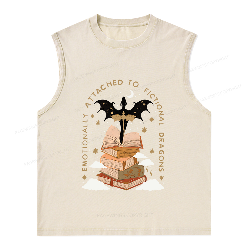 Pagewings Fantasy Romance Reader Gift Romantacy Unisex Washed Tank Top