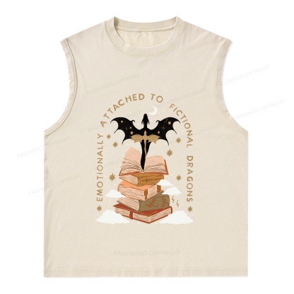 Pagewings Fantasy Romance Reader Gift Romantacy Unisex Washed Tank Top