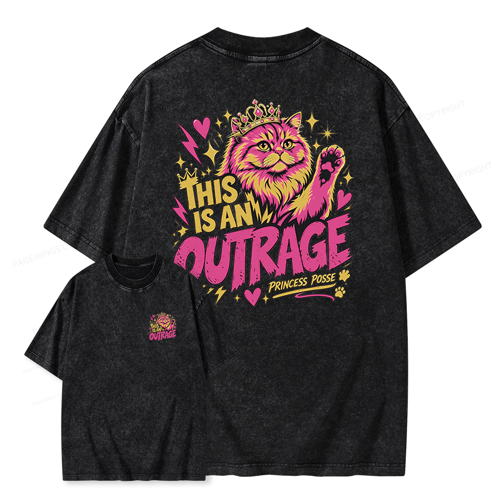 Pagewings This Is An Outrage Unisex Washed T-shirt