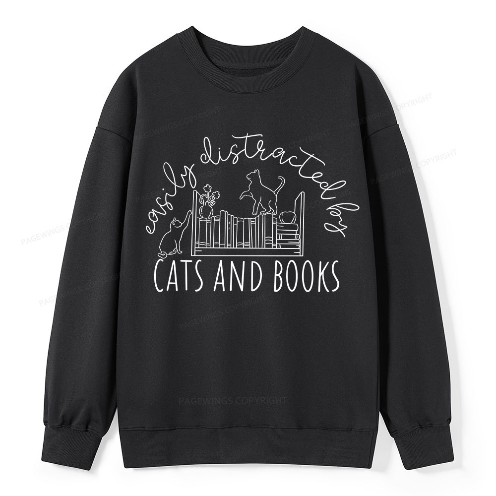 Pagewing Cute Cats And Books  Unisex Classic Sweatshirt