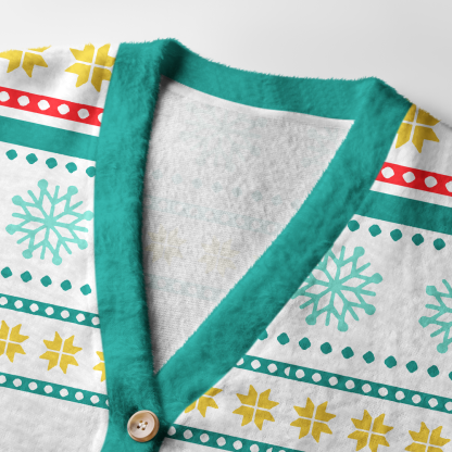 Pagewings Books Of The Christmas Tree Light Knit Unisex Cardigan Sweaters