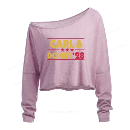 Pagewings Sci Fi Bookish Slouchy Long Sleeve Off Shoulder T-shirt