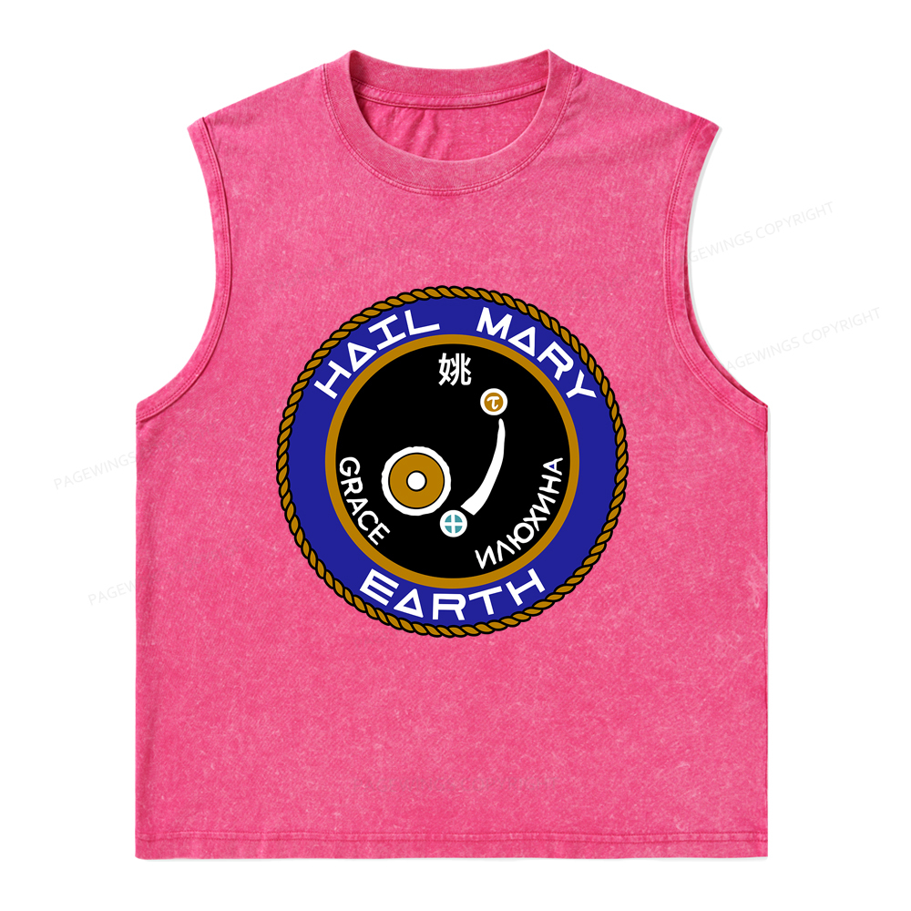 Pagewings Mission Patch Unisex Washed Tank Top