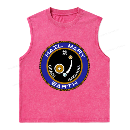 Pagewings Mission Patch Unisex Washed Tank Top