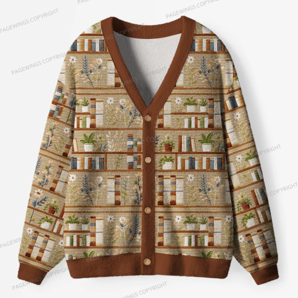 Pagewings Cozy Reading Unisex Ugly Cardigan Sweaters