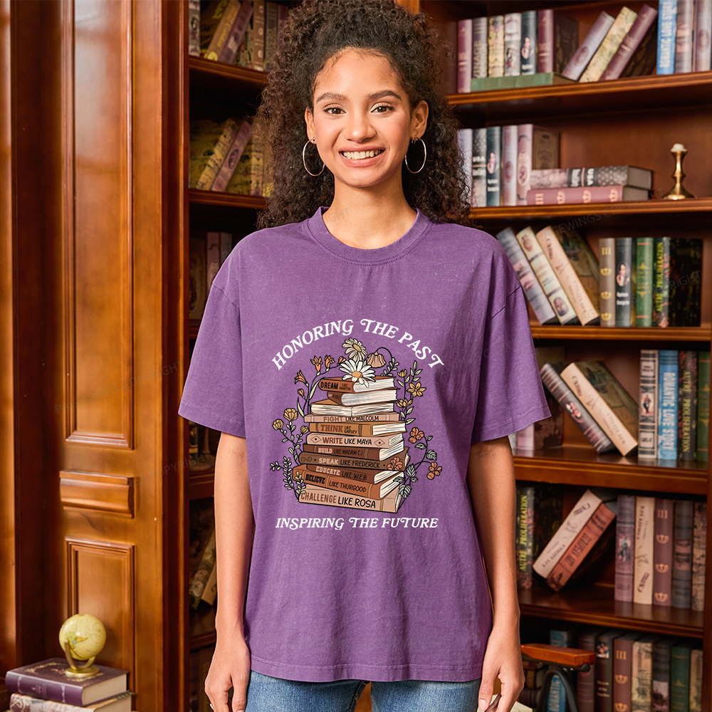 Pagewings Honoring The Past Inspiring The Future Unisex Washed T-shirt