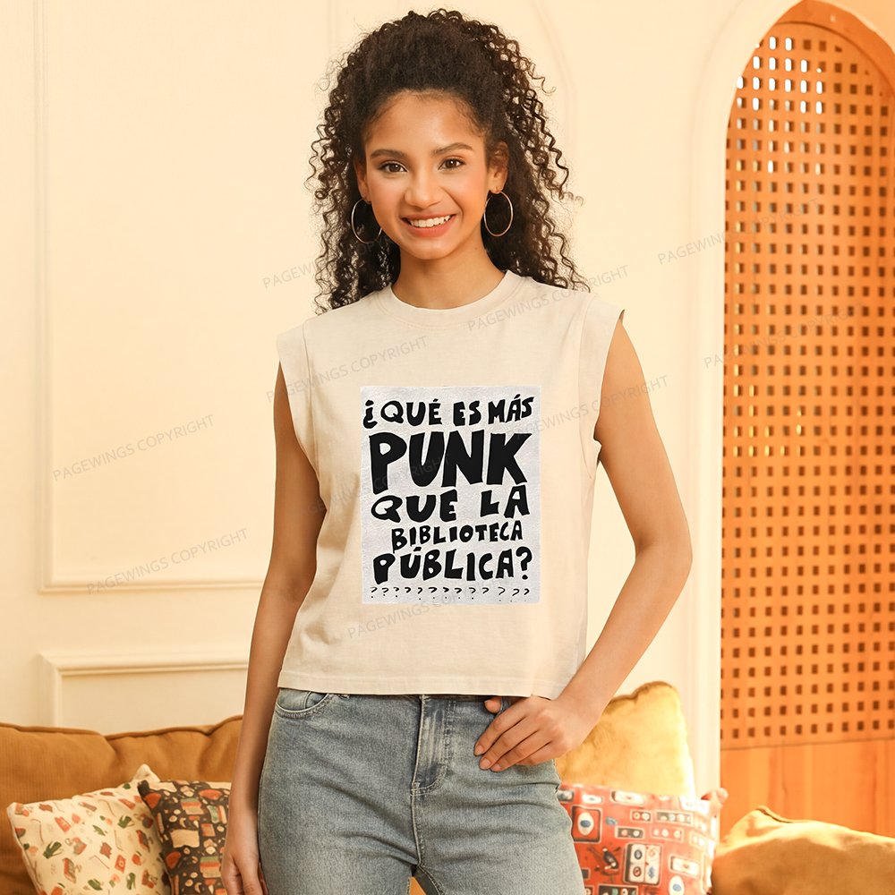 Pagewings What's More Punk Than The Public Library Women's Washed