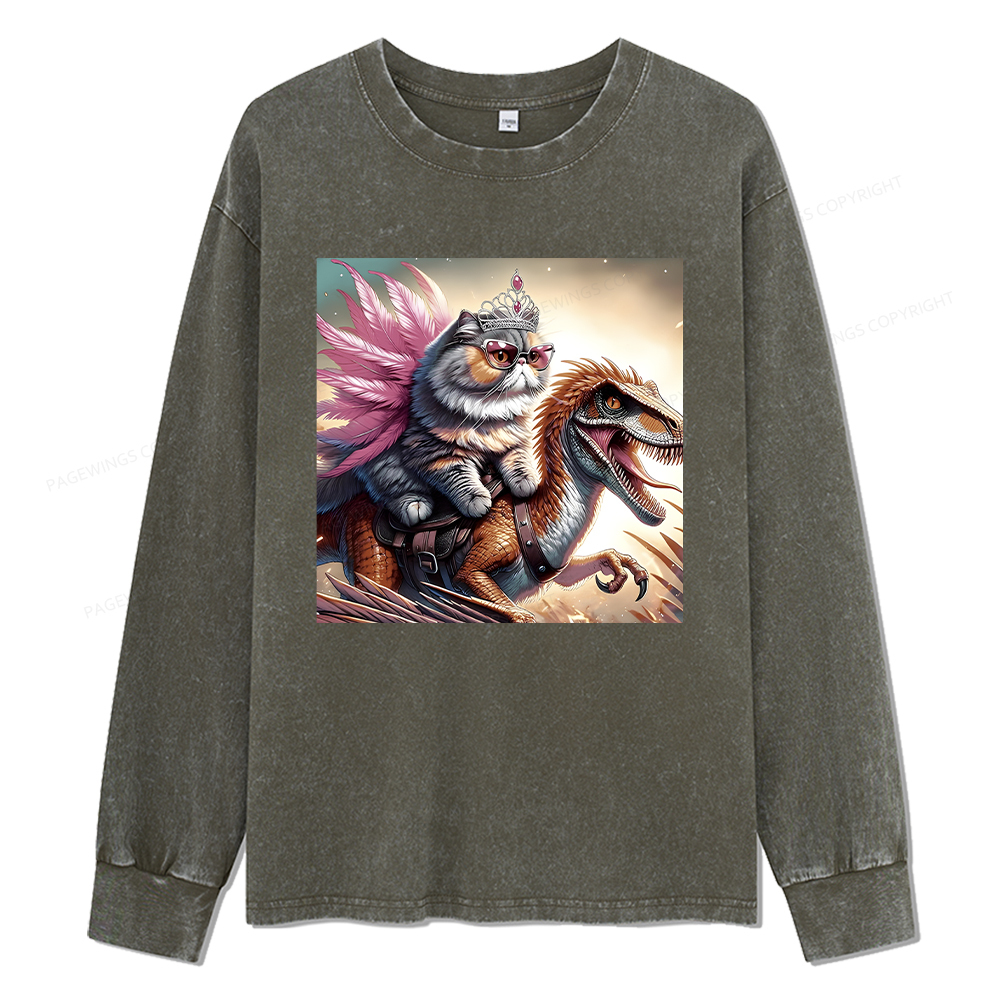 Pagewings Dungeon Crawler Unisex Washed Long Sleeve T-shirt