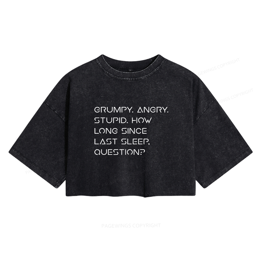 Pagewings Sci-Fi Women's Washed Cropped T-shirt