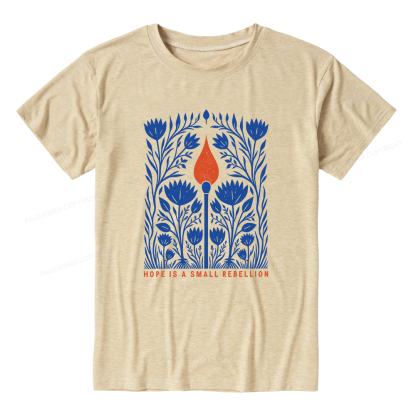 Pagewings Hope Is A Small Rebellion Unisex Heather T-Shirt