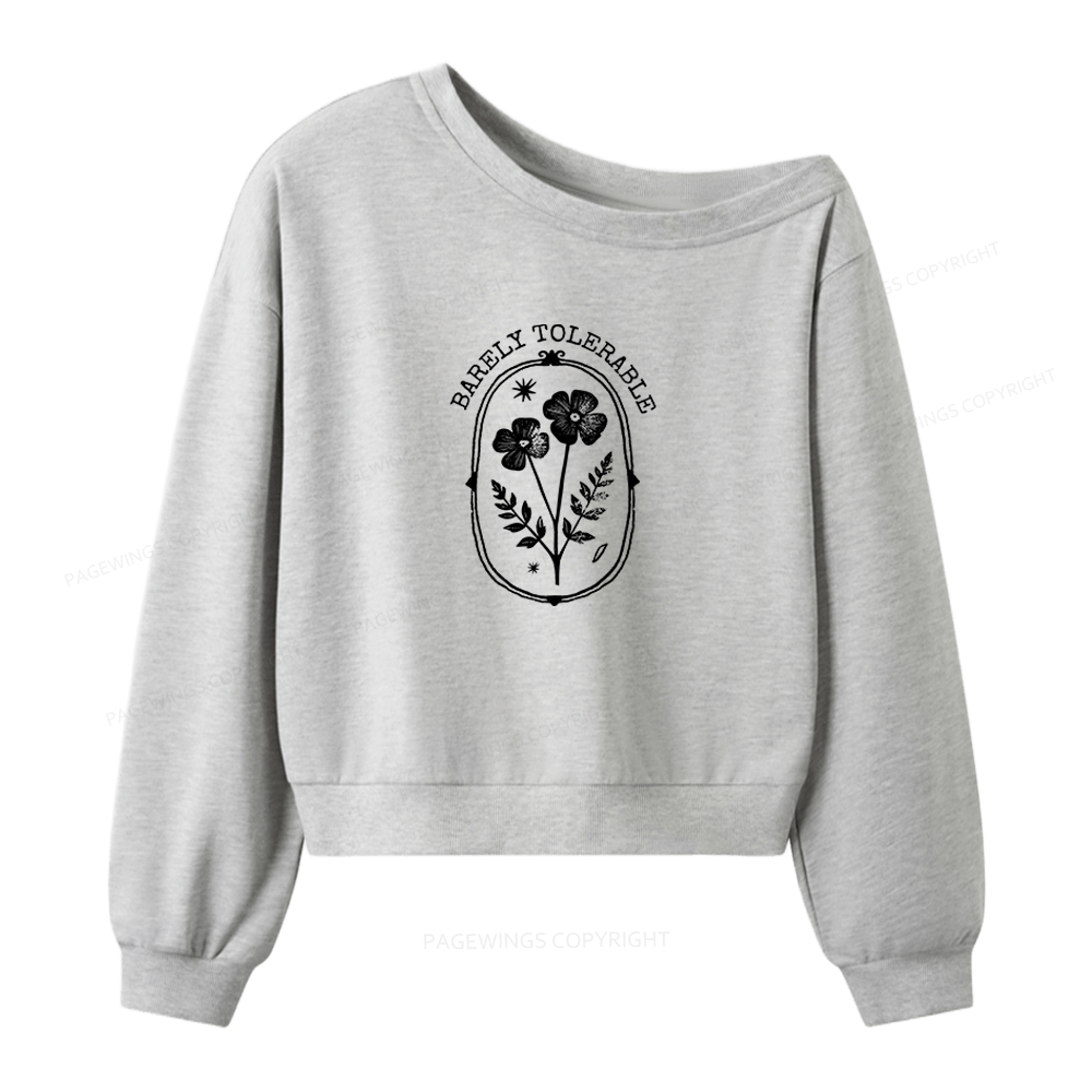 Pagewings Vintage Floral Women Off Shoulder Sweatshirt