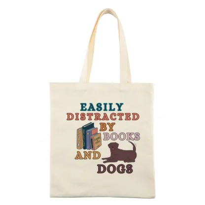 Pagewings Easily Distracted By Books And Labrador Tote Bag
