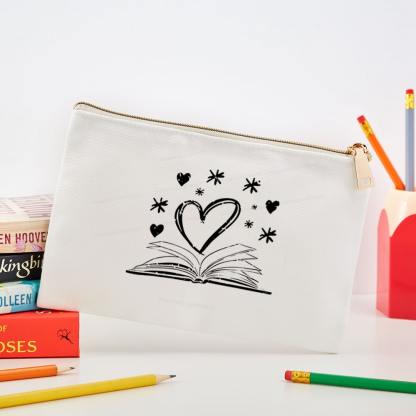 Pagewings Bookworm Librarian Valentines Day Book Pouch