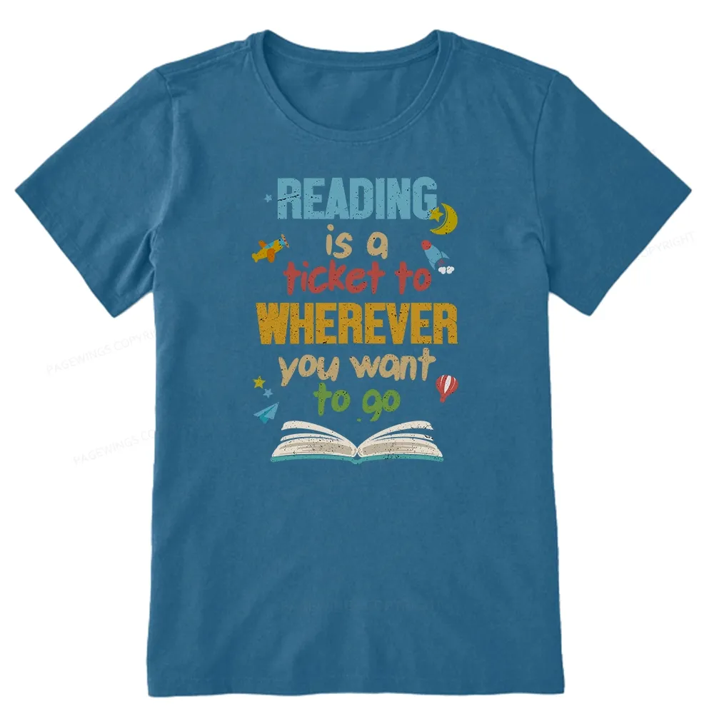 Pagewings Reading Is A Ticket Unisex Classic T-shirt