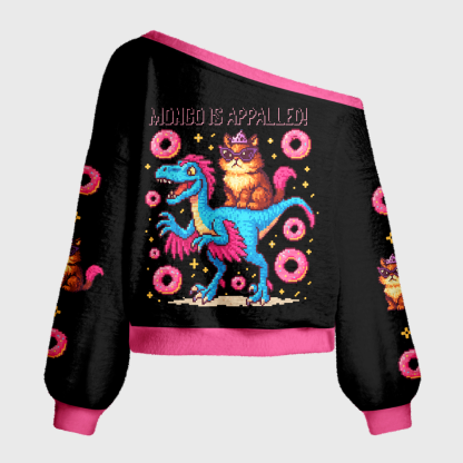 Pagewings Mongo Is Appalled Off Shoulder Ugly Knit Sweater