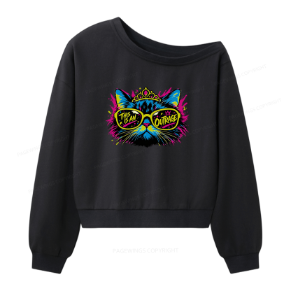 Pagewings Sci Fi Bookish Women Off Shoulder Sweatshirt