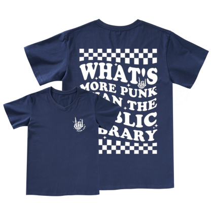 Pagewings punk the public library Weird V-neck T-shirt