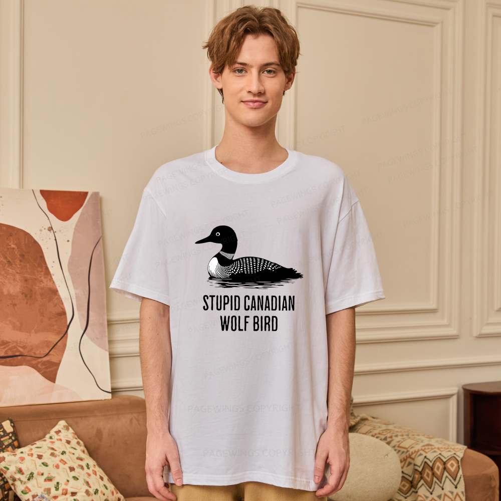 Pagewings Stupid Canadian Wolf Bird Unisex Classic T-shirt