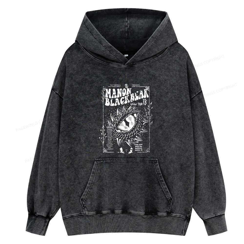 Pagewings ACOTAR Crescent City Rhysand Unisex Washed Hoodie