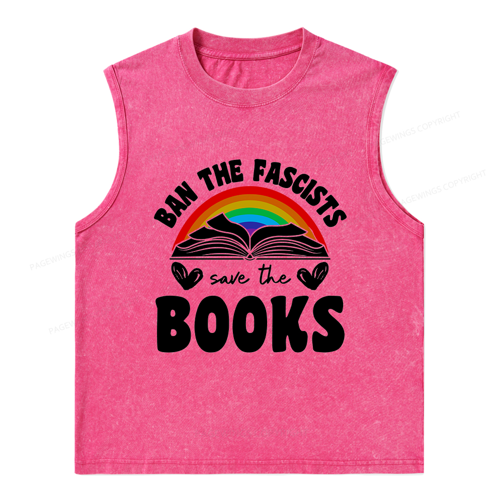 Pagewings Banned books T-Shirt Unisex Washed Tank Top