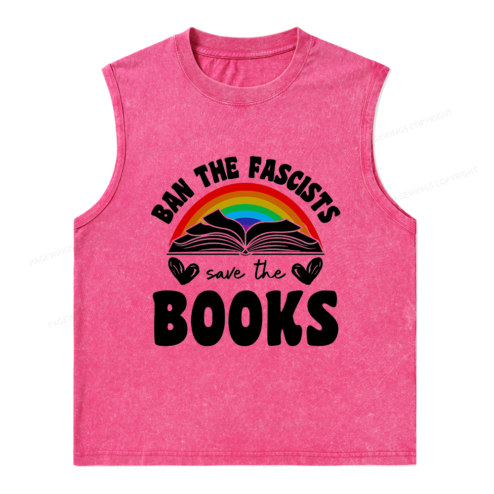 Pagewings Banned books T-Shirt Unisex Washed Tank Top