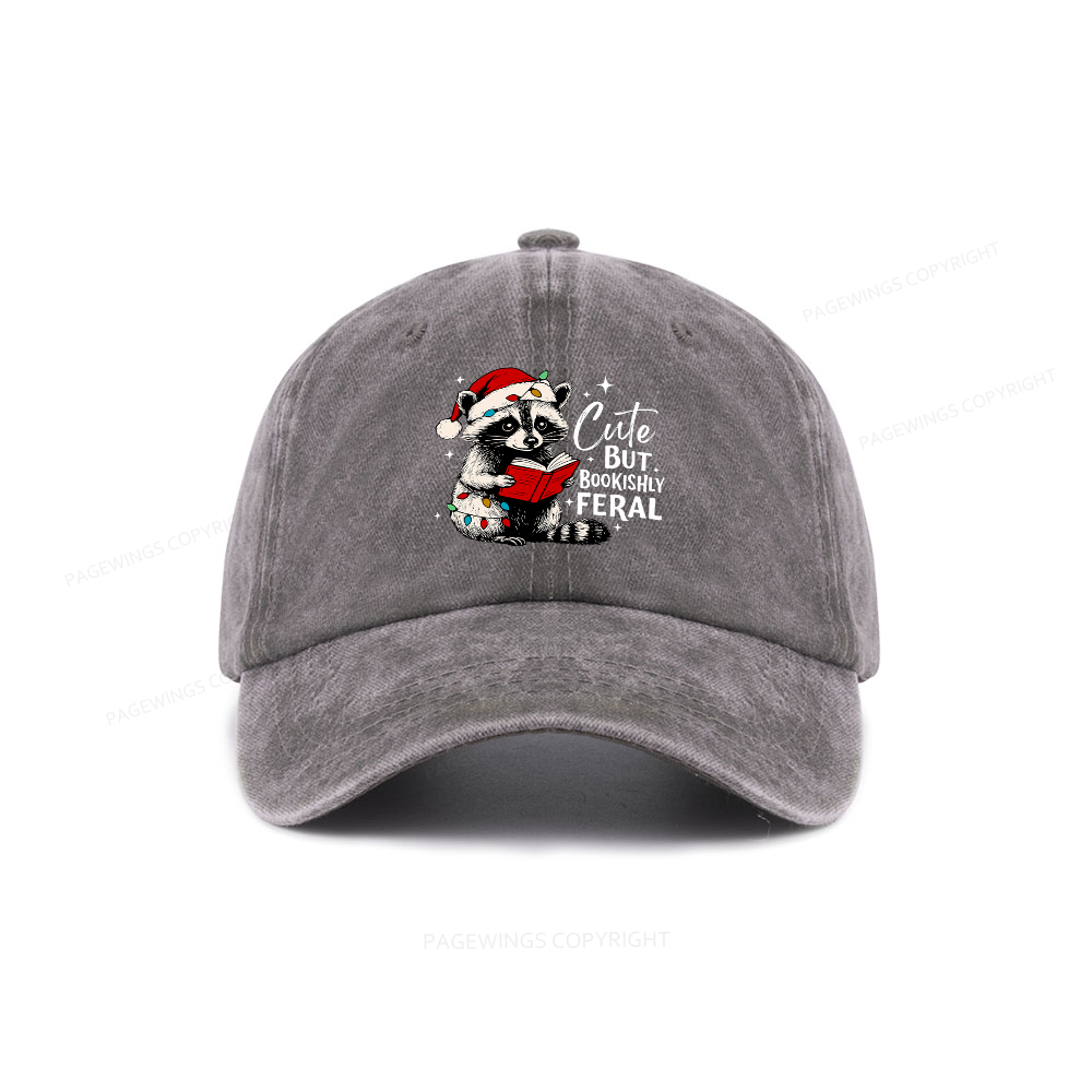 Pagewings Cute But Feral Washed Cap