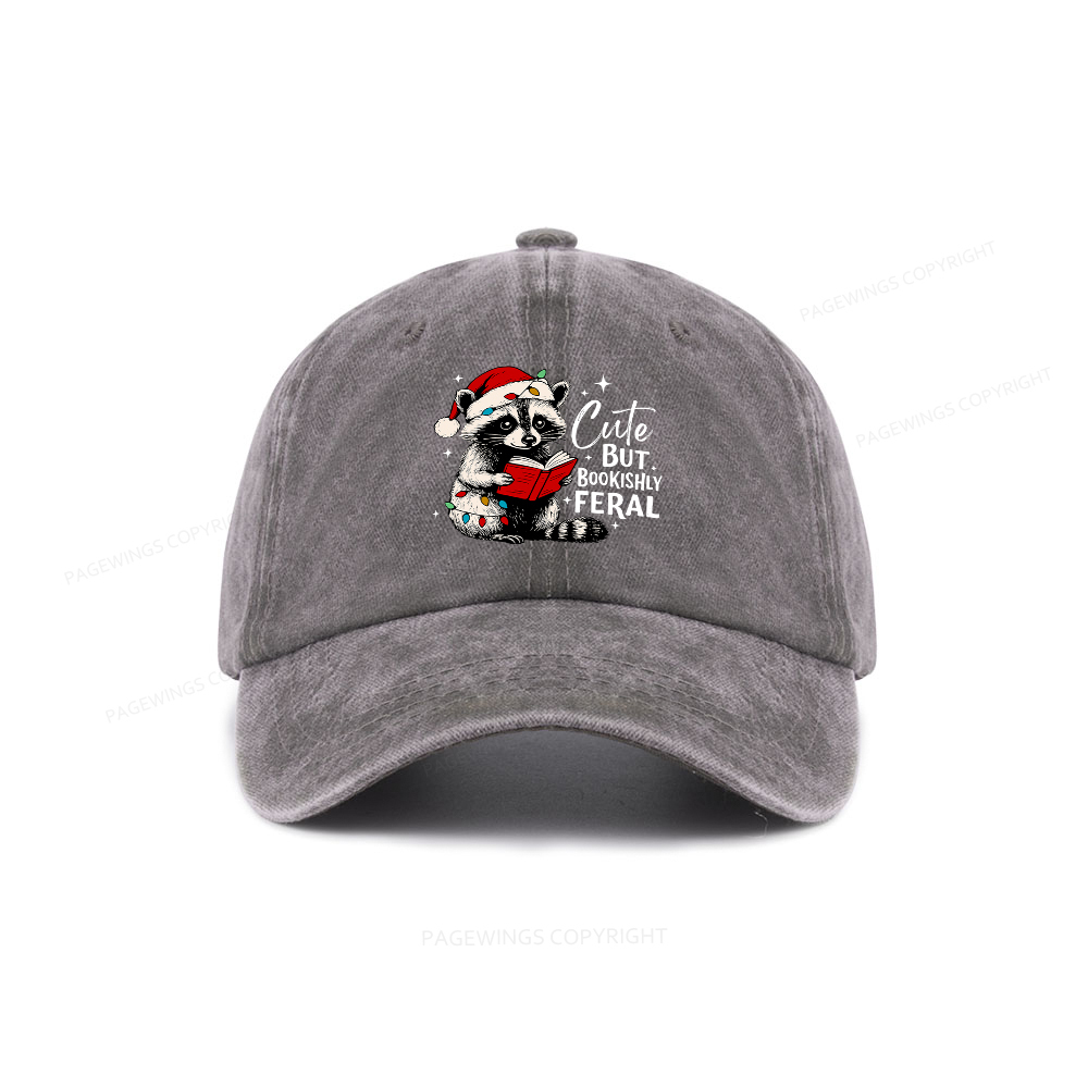 Pagewings Cute But Feral Washed Cap