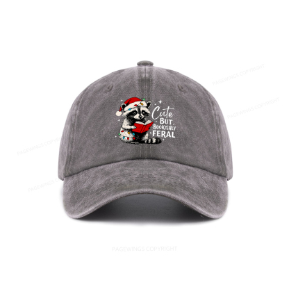 Pagewings Cute But Feral Washed Cap