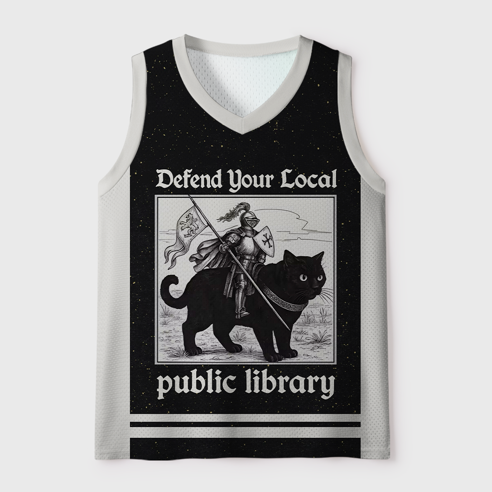 Pagewings Defend Your Local Public Library Unisex Mesh Tank Top