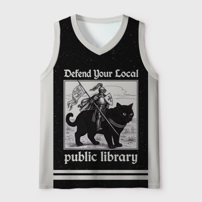 Pagewings Defend Your Local Public Library Unisex Mesh Tank Top