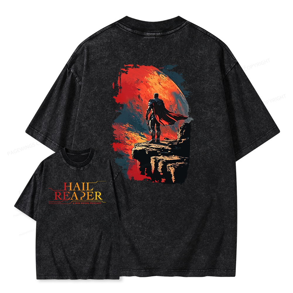 Pagewings Sci Fi Book Lover Unisex Washed T-shirt