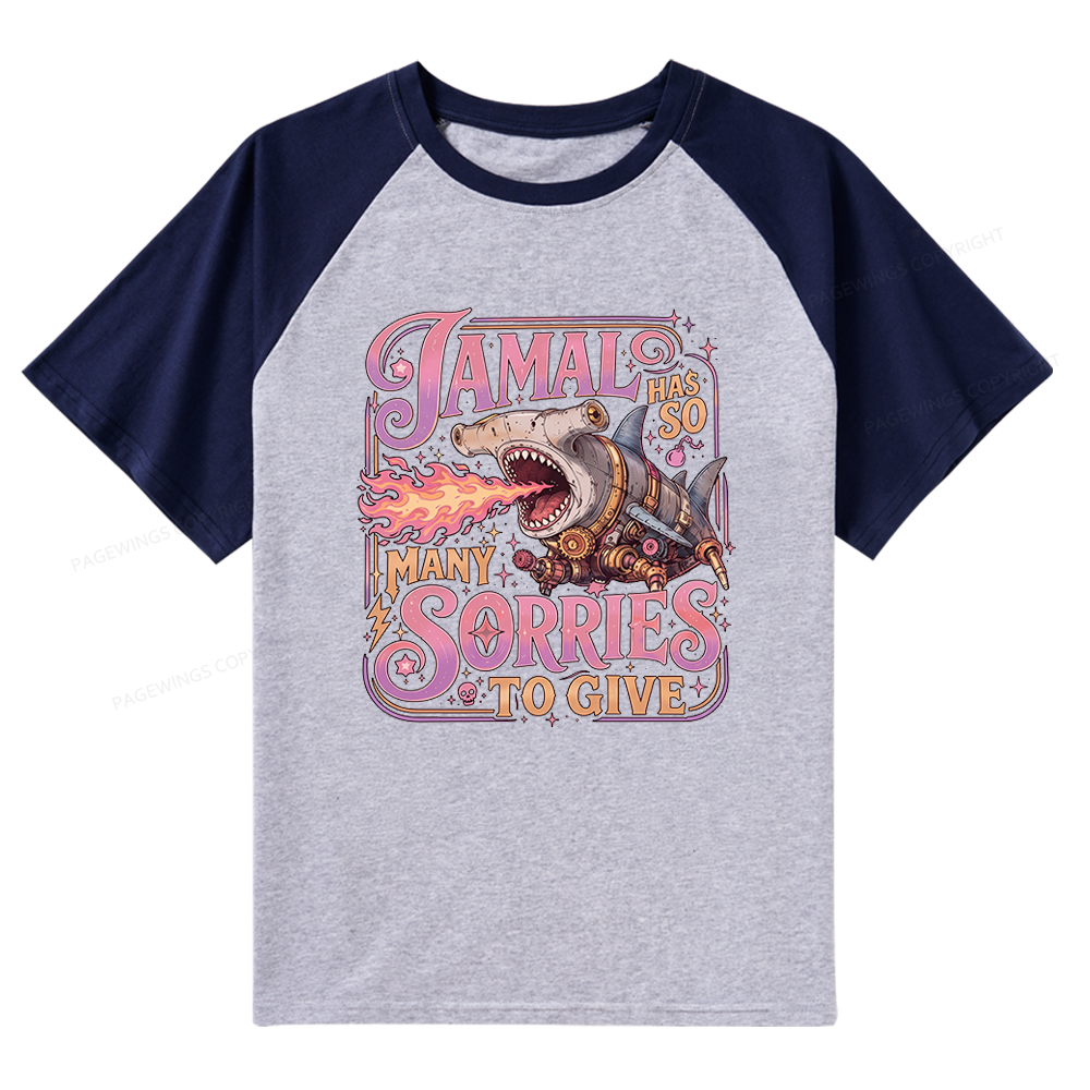 Pagewings So Many Sorries To Give Raglan T-shirt