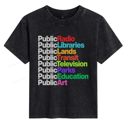 Pagewings Public Libraries Women's Washed T-shirt