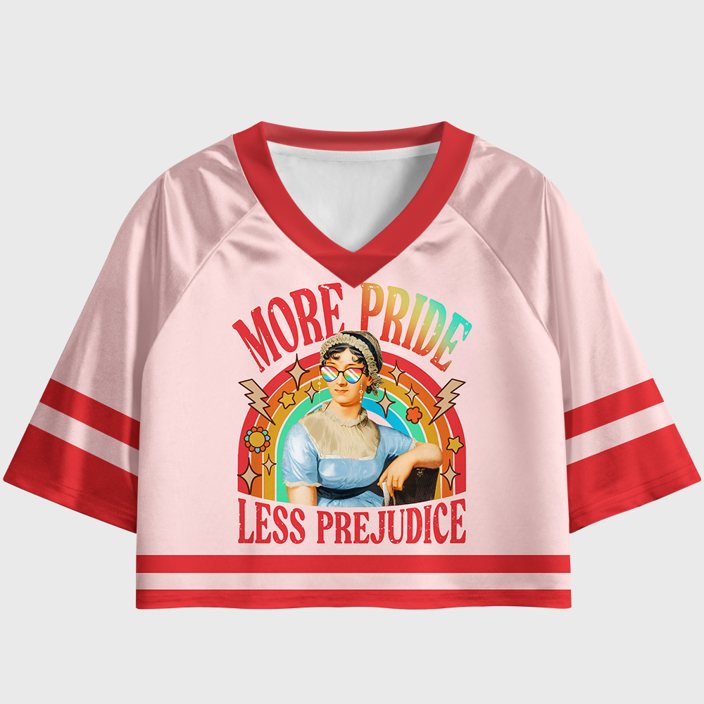Pagewings More Pride Less Prejudice Women's Cropped Jersey