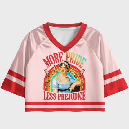 Pagewings More Pride Less Prejudice Women's Cropped Jersey