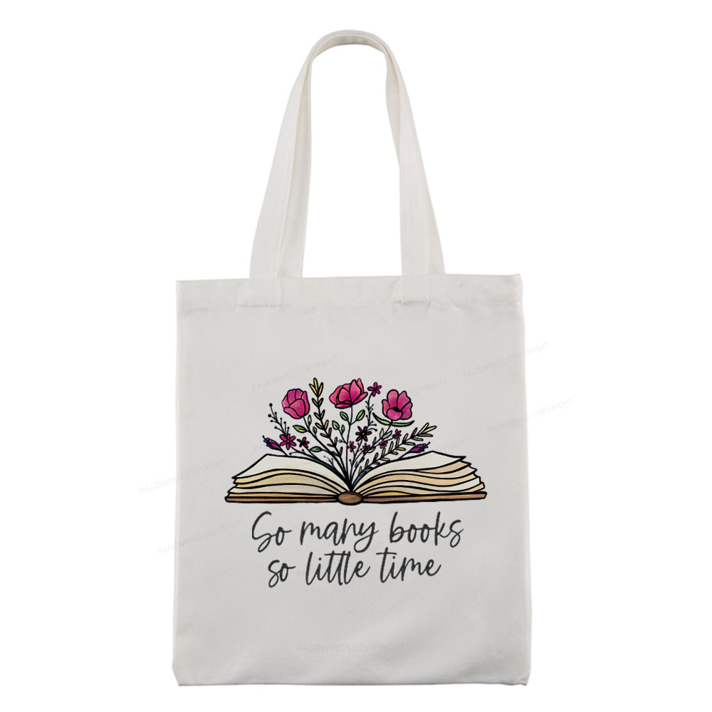 Pagewings So Many Books So Little Time Tote Bag