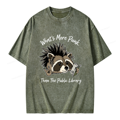 Pagewings What's More Punk Than The Public Library Unisex Washed T-shirt