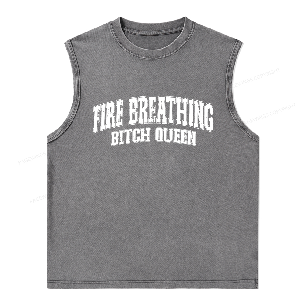 Pagewings Bookish Queen Unisex Washed Tank Top
