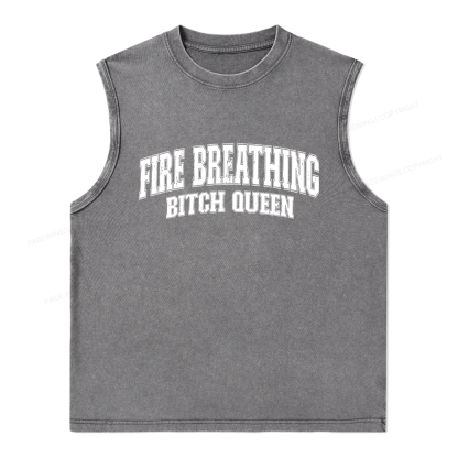 Pagewings Bookish Queen Unisex Washed Tank Top