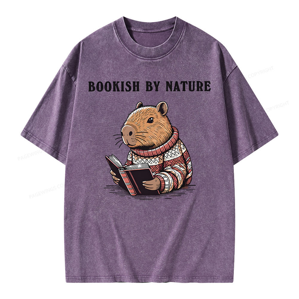 Pagewings A Book Bookish By Nature Unisex Washed T-shirt